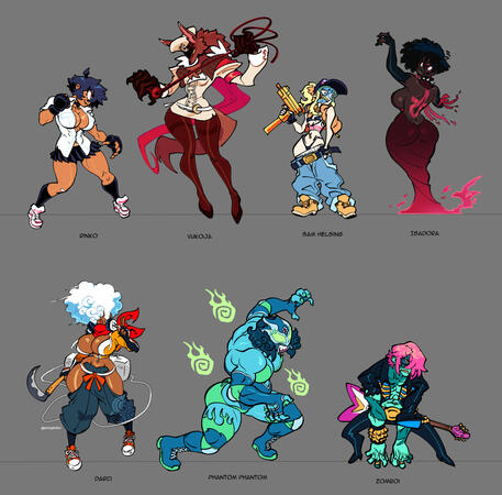 Fake fighting game roster